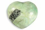 Polished Garnierite Heart - Madagascar #246691-1